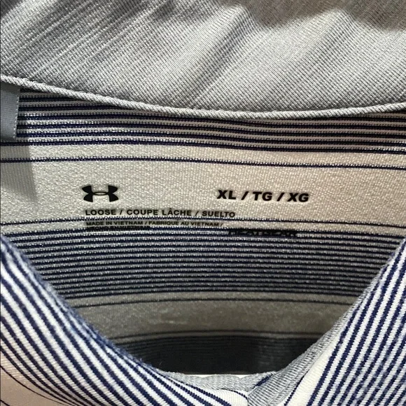 Under Armour Dual Striped Polo Set of 2 - Size XL Loose BUNDLE DEAL!! - Picture 6 of 8